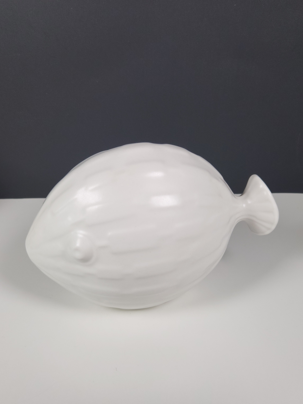 Jonathan Adler Puffer Blowfish White Ceramic Figurine | Coastal Art | Rare